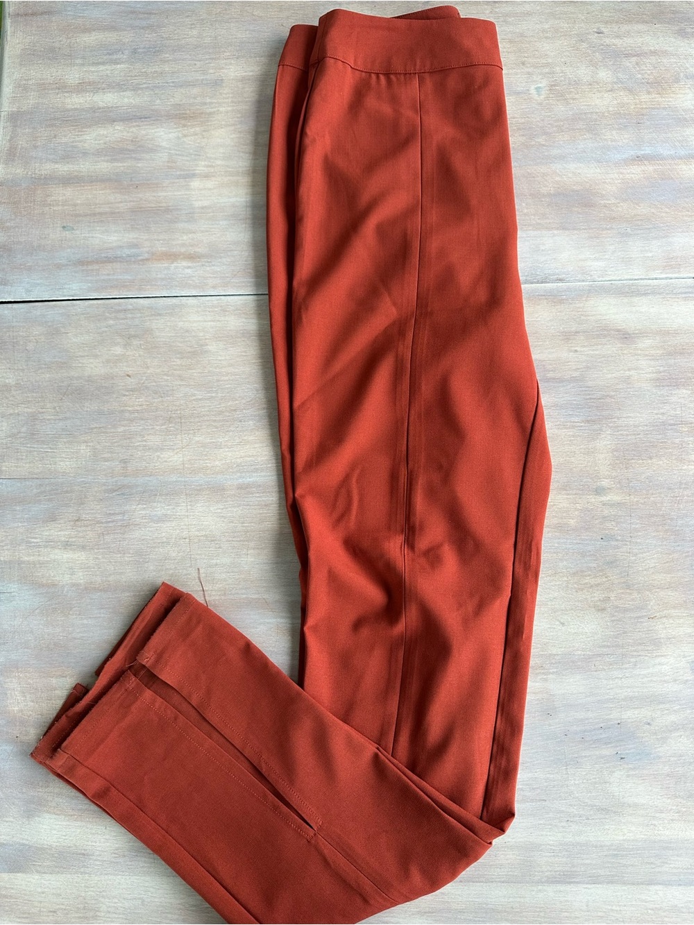 Lulu's Rust Orange Tailored Dress Pants with Slits M